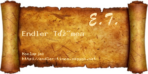 Endler Tímea névjegykártya